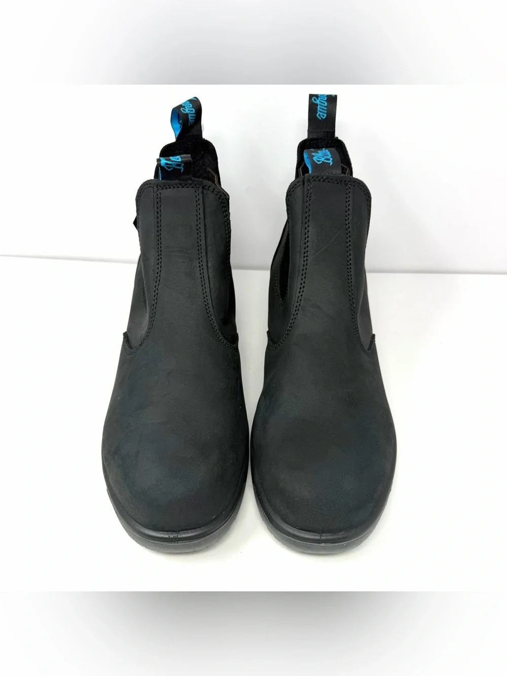Blue Tongue Mens Redback Station Work Boots Sz 12 Composite Toe Black Nubuck NEW